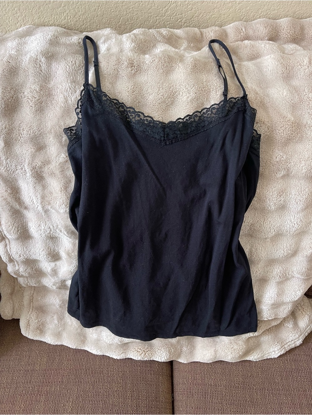 Merona Black Lace Trim Camisole